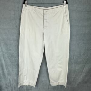 Patagonia Pants Womens 14 Tan Wide Leg Khaki Pockets Button Fly Hiking Outdoor